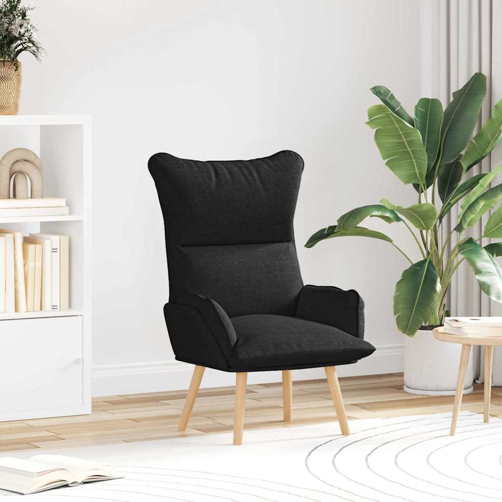 Avslappende stol Svart 69 x 74 x 93 cm stoff