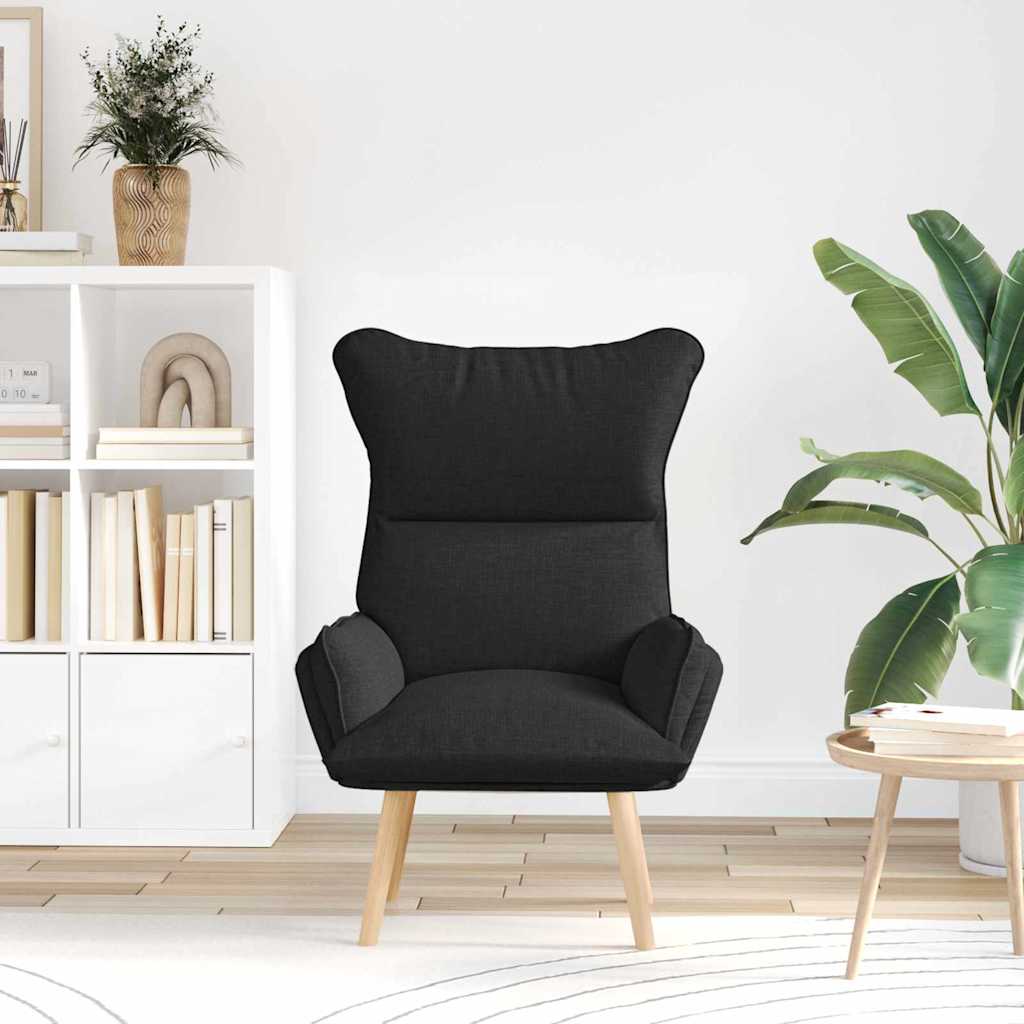 Avslappende stol Svart 69 x 74 x 93 cm stoff