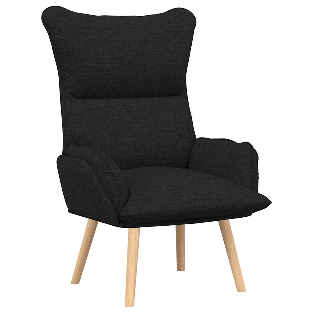Avslappende stol Svart 69 x 74 x 93 cm stoff