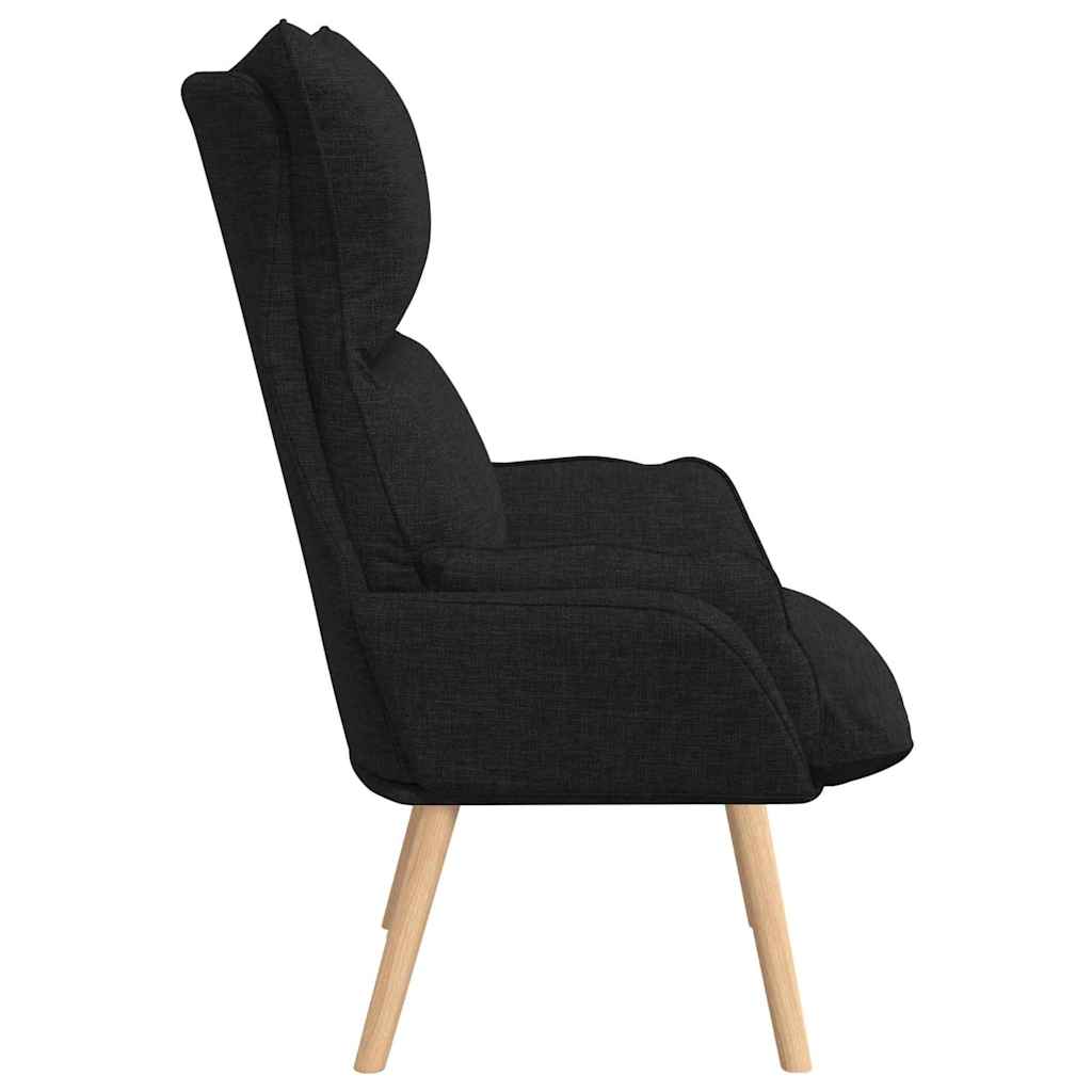 Avslappende stol Svart 69 x 74 x 93 cm stoff