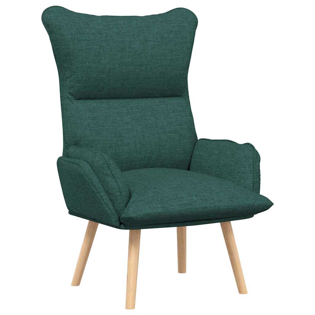 Avslappende stol Mørkegrønn 69 x 74 x 93 cm stoff