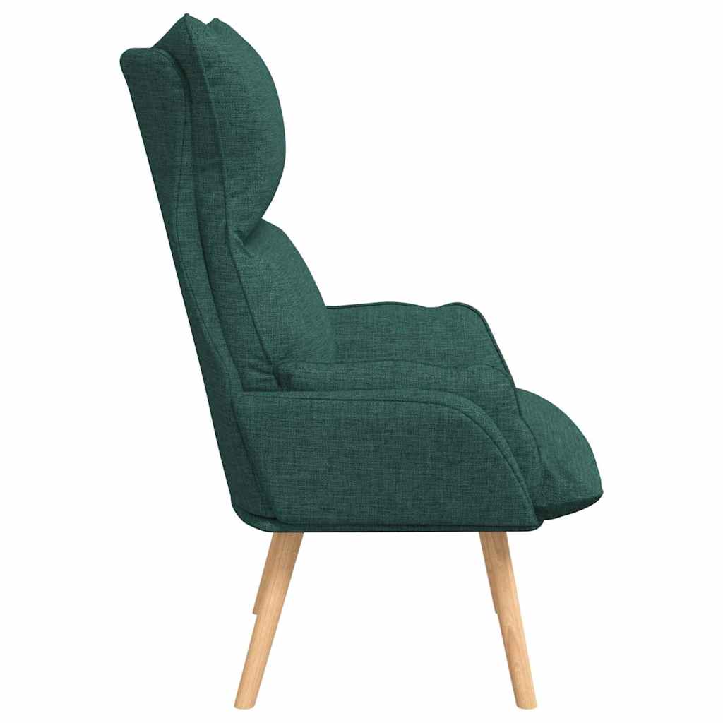 Avslappende stol Mørkegrønn 69 x 74 x 93 cm stoff