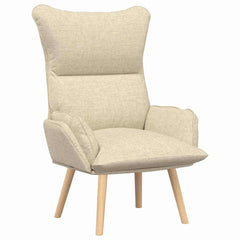 Avslappende stol Krem 69 x 74 x 93 cm stoff