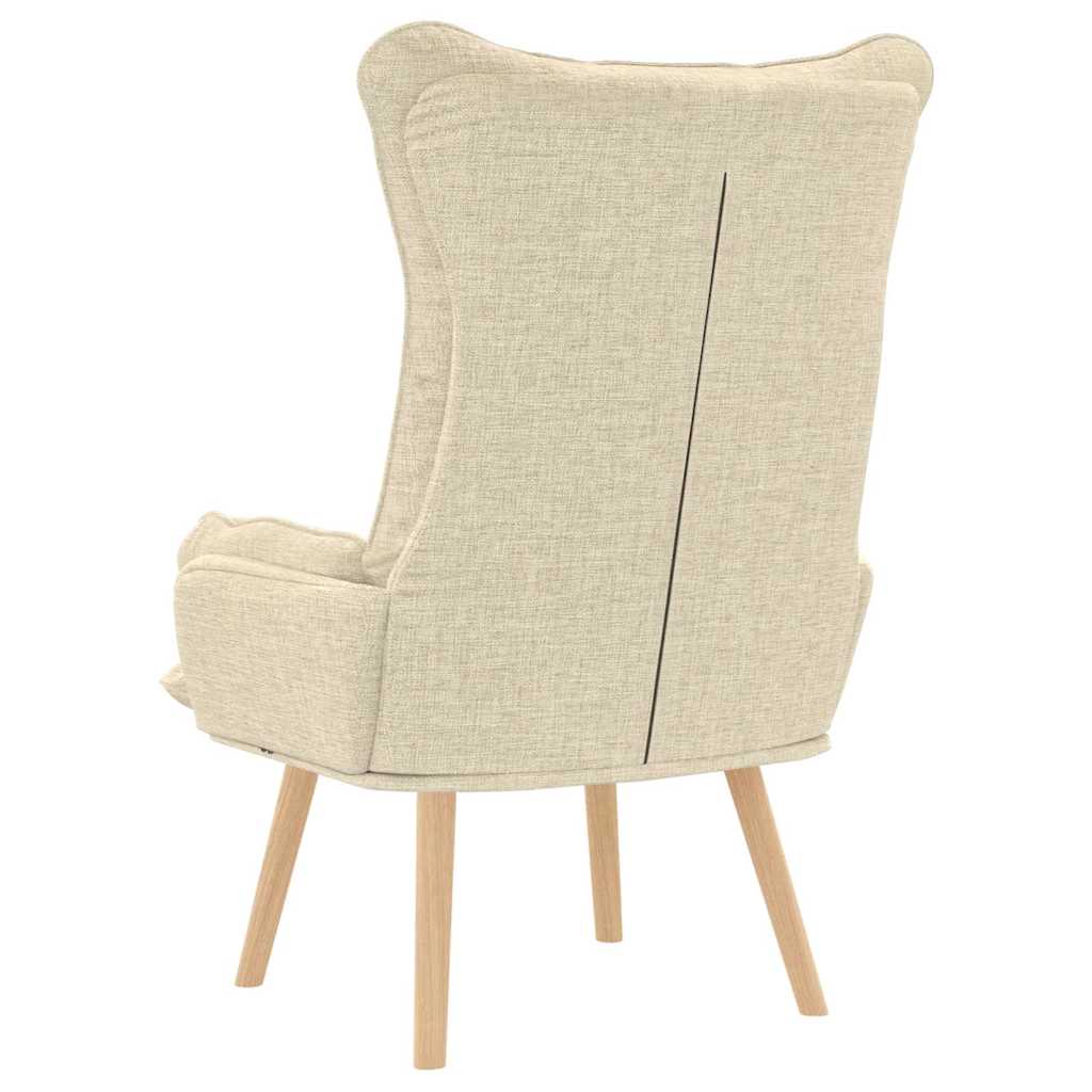 Avslappende stol Krem 69 x 74 x 93 cm stoff