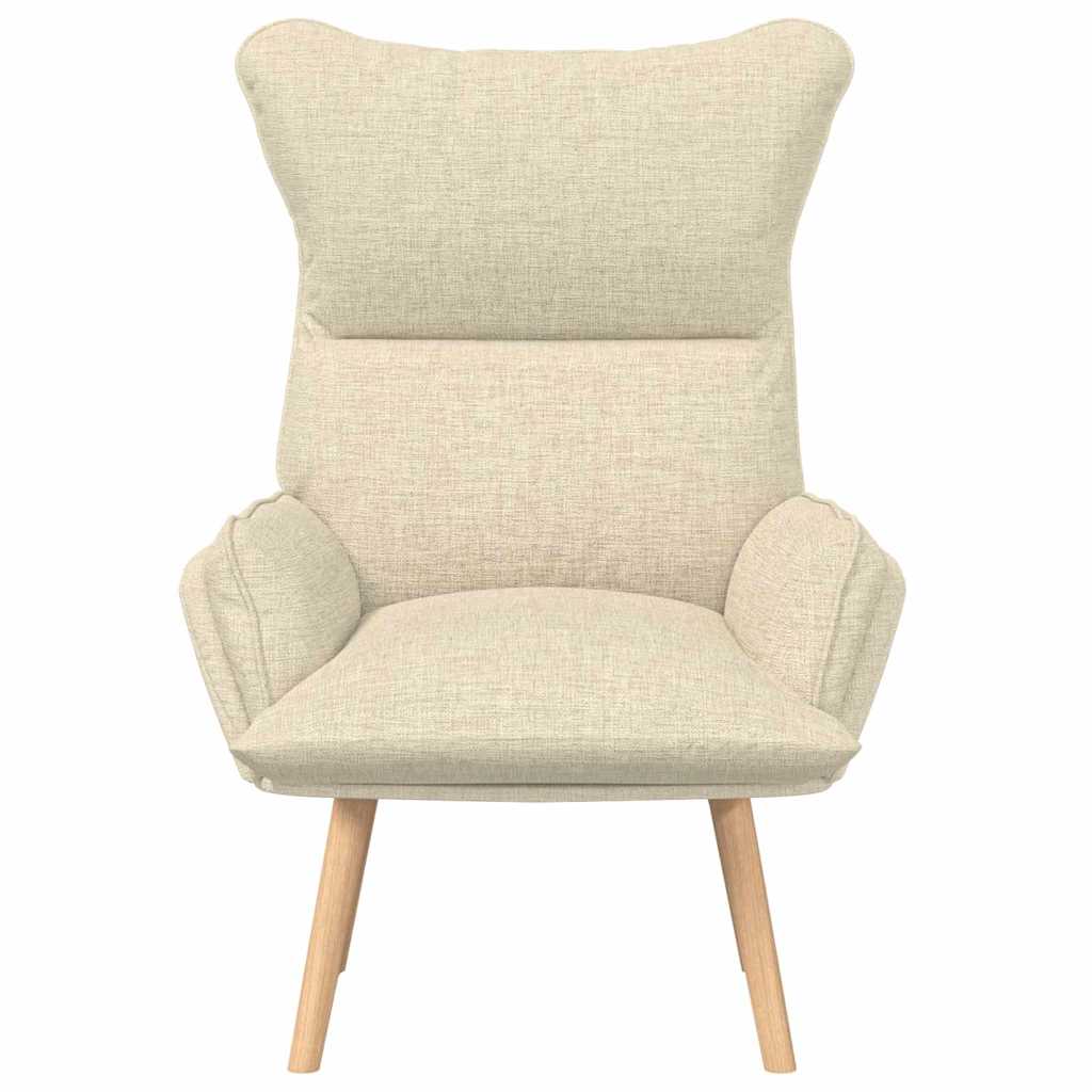 Avslappende stol Krem 69 x 74 x 93 cm stoff
