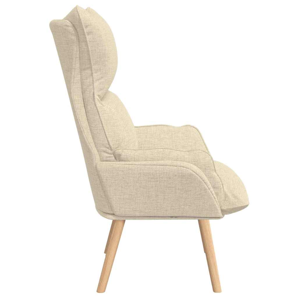Avslappende stol Krem 69 x 74 x 93 cm stoff