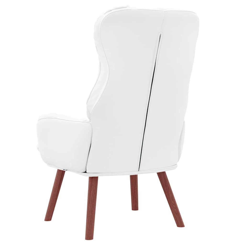 Avslappende stol Hvit 69 x 74 x 93 cm Kunstlær