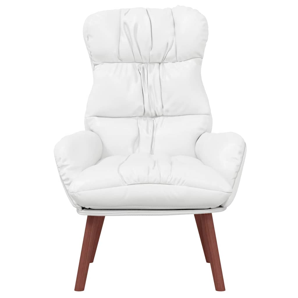 Avslappende stol Hvit 69 x 74 x 93 cm Kunstlær