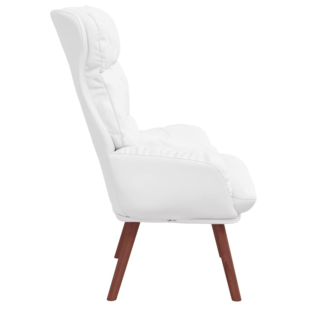 Avslappende stol Hvit 69 x 74 x 93 cm Kunstlær