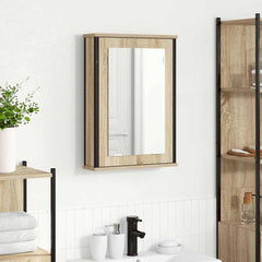 Baderomsspeilskap med speil Brun 42 x 12 x 60 cm Konstruert tre