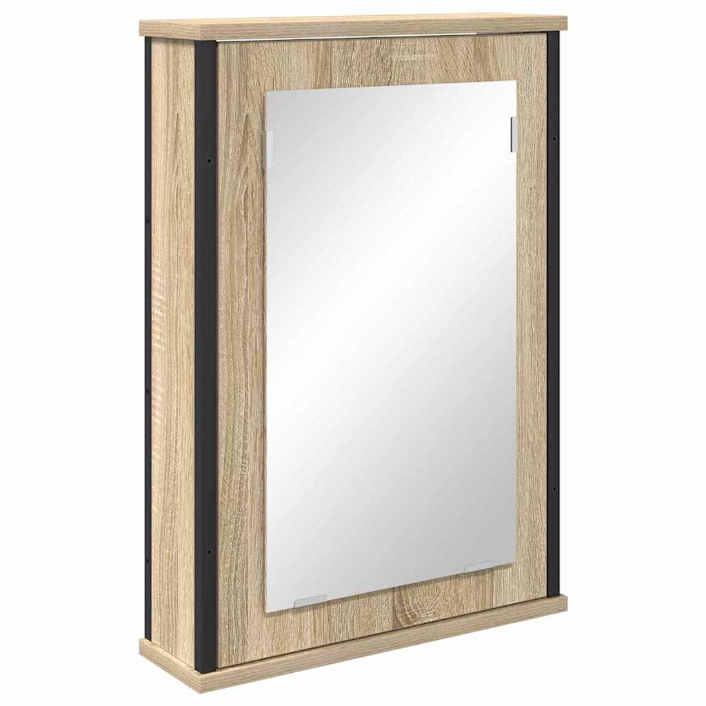 Baderomsspeilskap med speil Brun 42 x 12 x 60 cm Konstruert tre