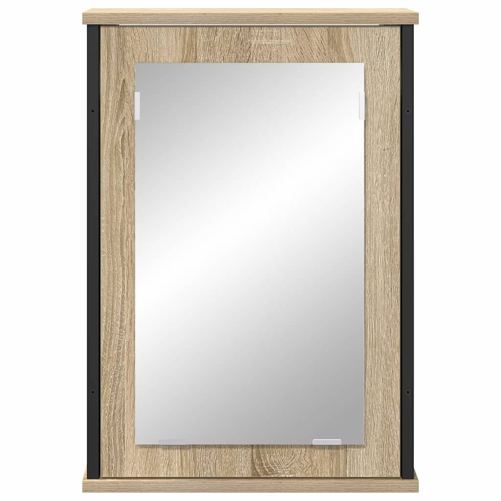 Baderomsspeilskap med speil Brun 42 x 12 x 60 cm Konstruert tre