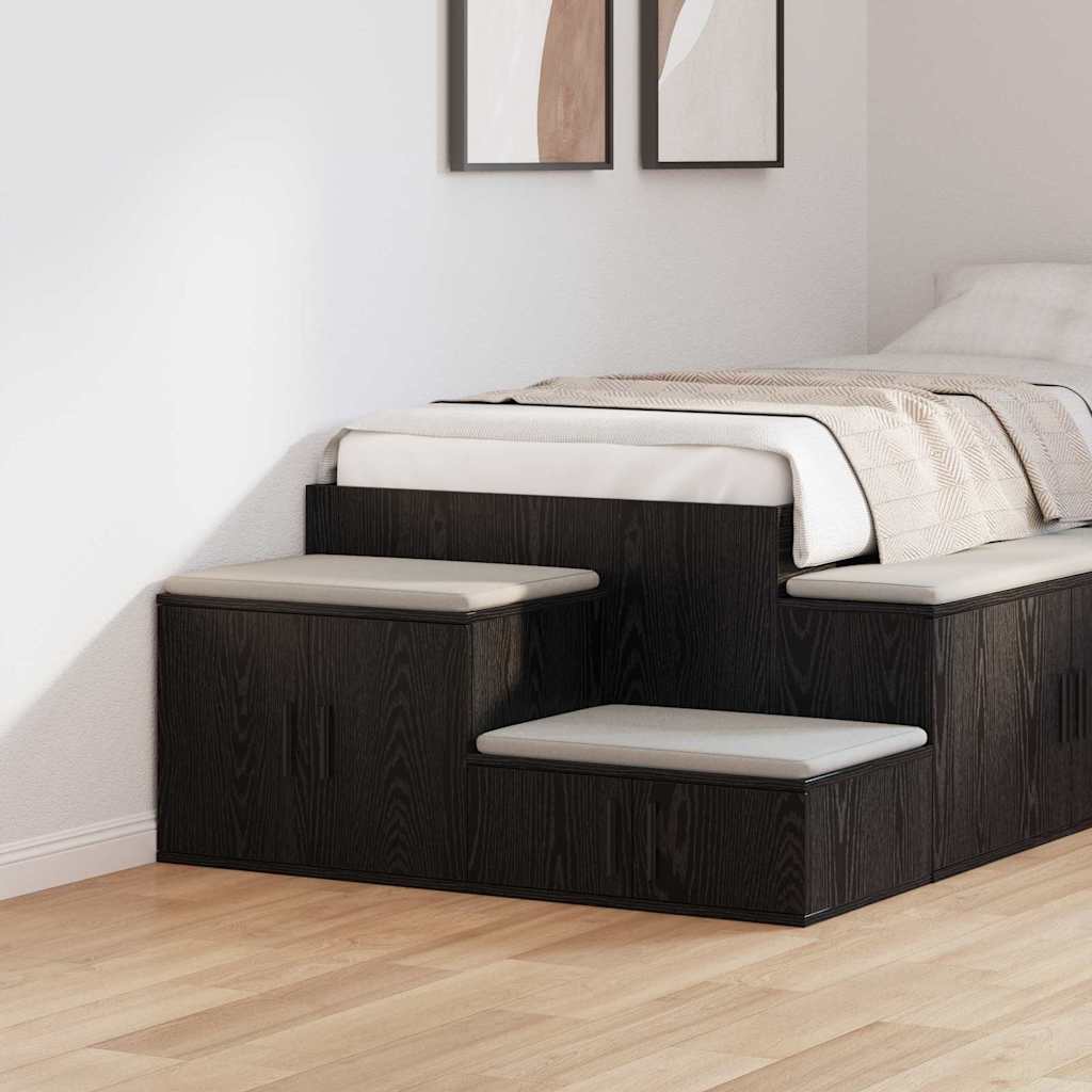 Garderobeskap Svart 118x41x40 cm Laget av tre