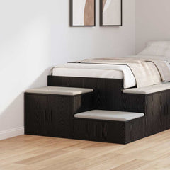 Garderobeskap Svart 118x41x40 cm Laget av tre
