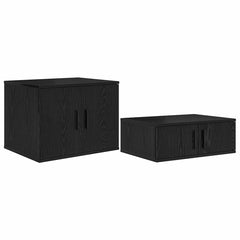 Garderobeskap Svart 118x41x40 cm Laget av tre