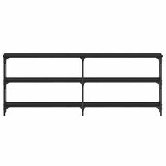 avlastningsbord svart eik 200x29x75 cm konstruert tre