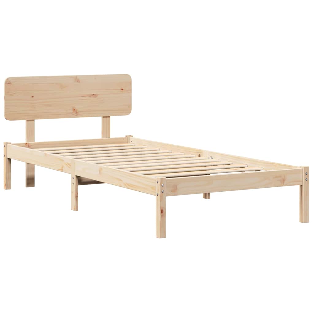 <strong> Sengestel med Hodegavl 80x200 cm</strong> i massivt furutre.