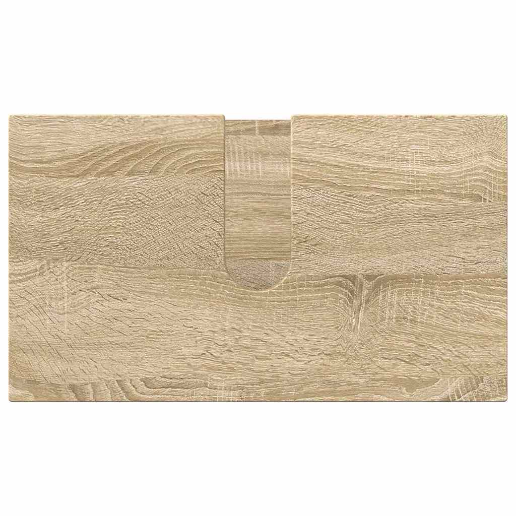Baderomsinnredningssett 3 pcs Sonoma eik 61 x 35 x 64 cm