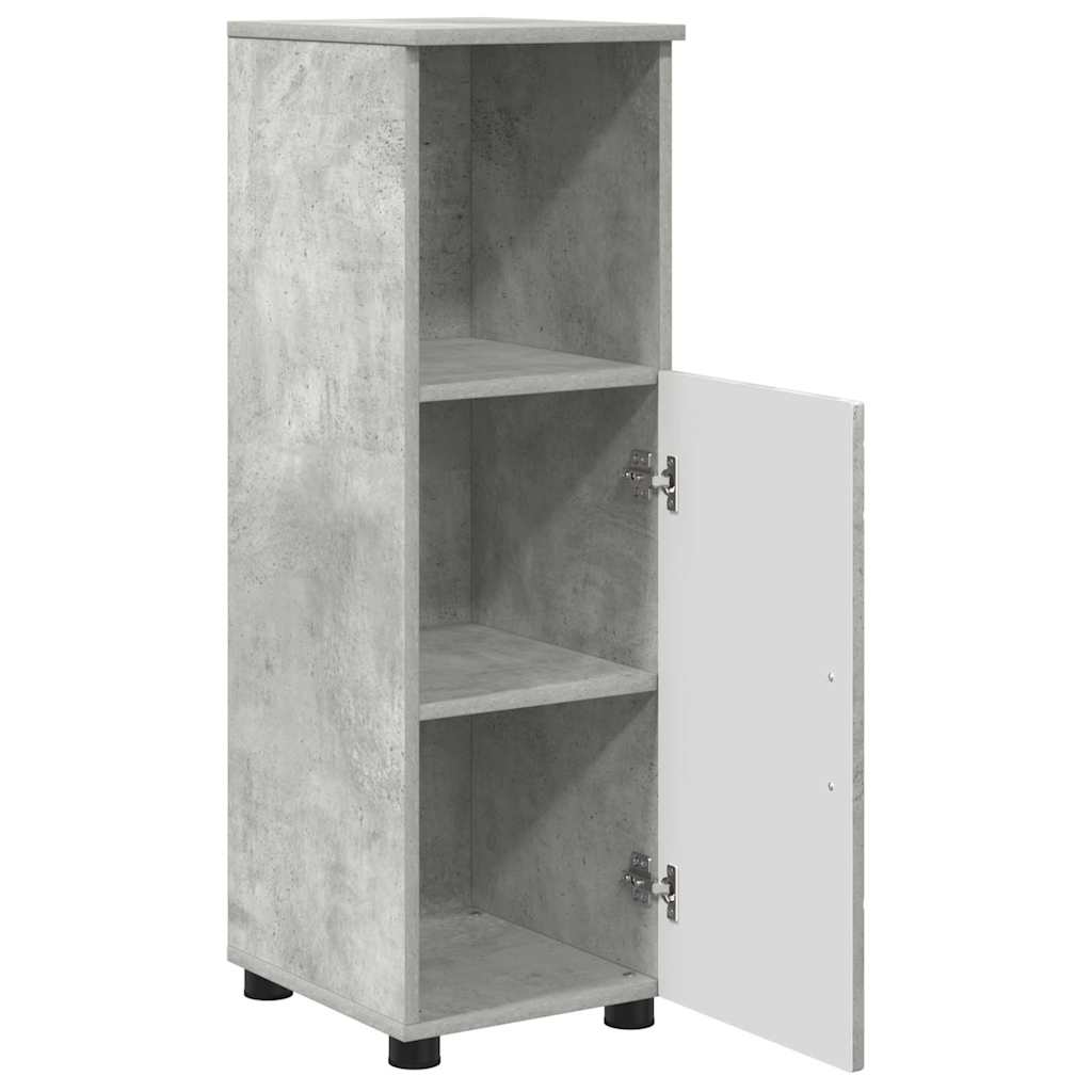 Baderomsinnredningssett med dør 3 pcs Betonggrå 61 x 35 x 64 cm