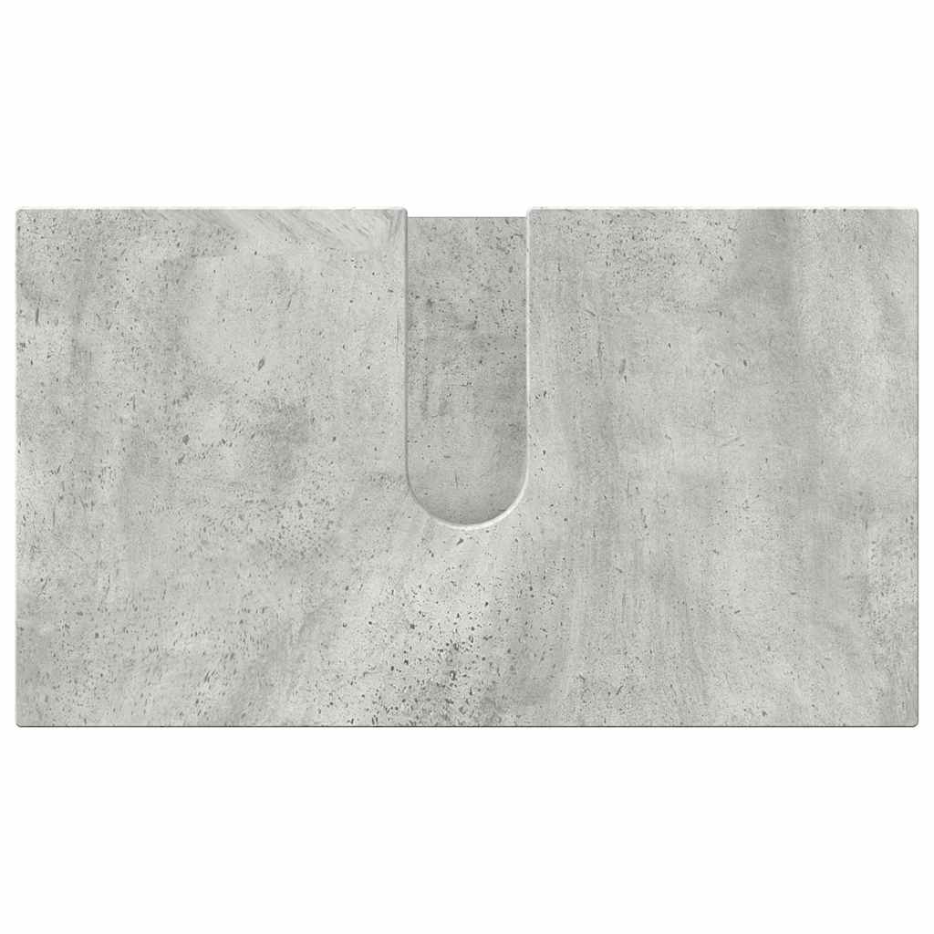Baderomsinnredningssett med dør 3 pcs Betonggrå 61 x 35 x 64 cm