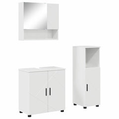 Baderomsinnredningssett 3 pcs Høyglans hvit 61 x 35 x 64 cm