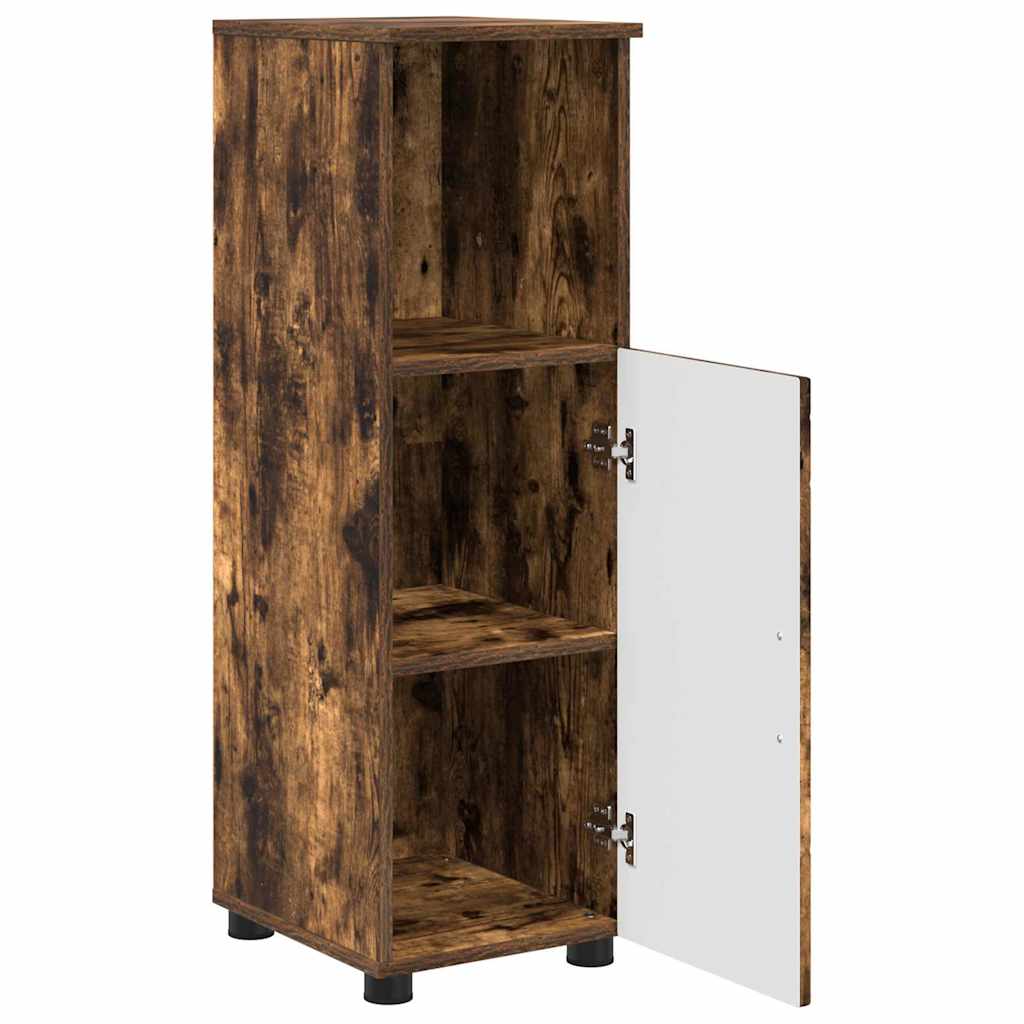Baderomsinnredningssett med dør 3 pcs Røkt eik 61 x 35 x 64 cm