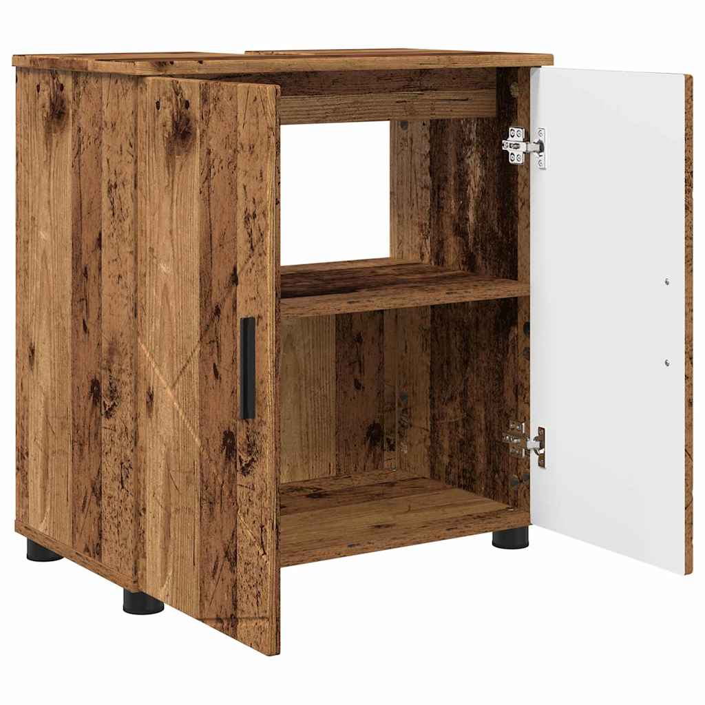 Baderomsinnredningssett 3 pcs Gammelt tre 61 x 35 x 64 cm