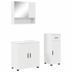 Baderomsinnredningssett med skuff 3 pcs Hvit 61 x 35 x 64 cm