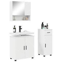 Baderomsinnredningssett med skuff 3 pcs Hvit 61 x 35 x 64 cm
