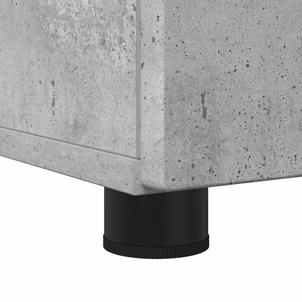 Baderomsinnredningssett med dør 3 pcs Betonggrå 61 x 35 x 64 cm