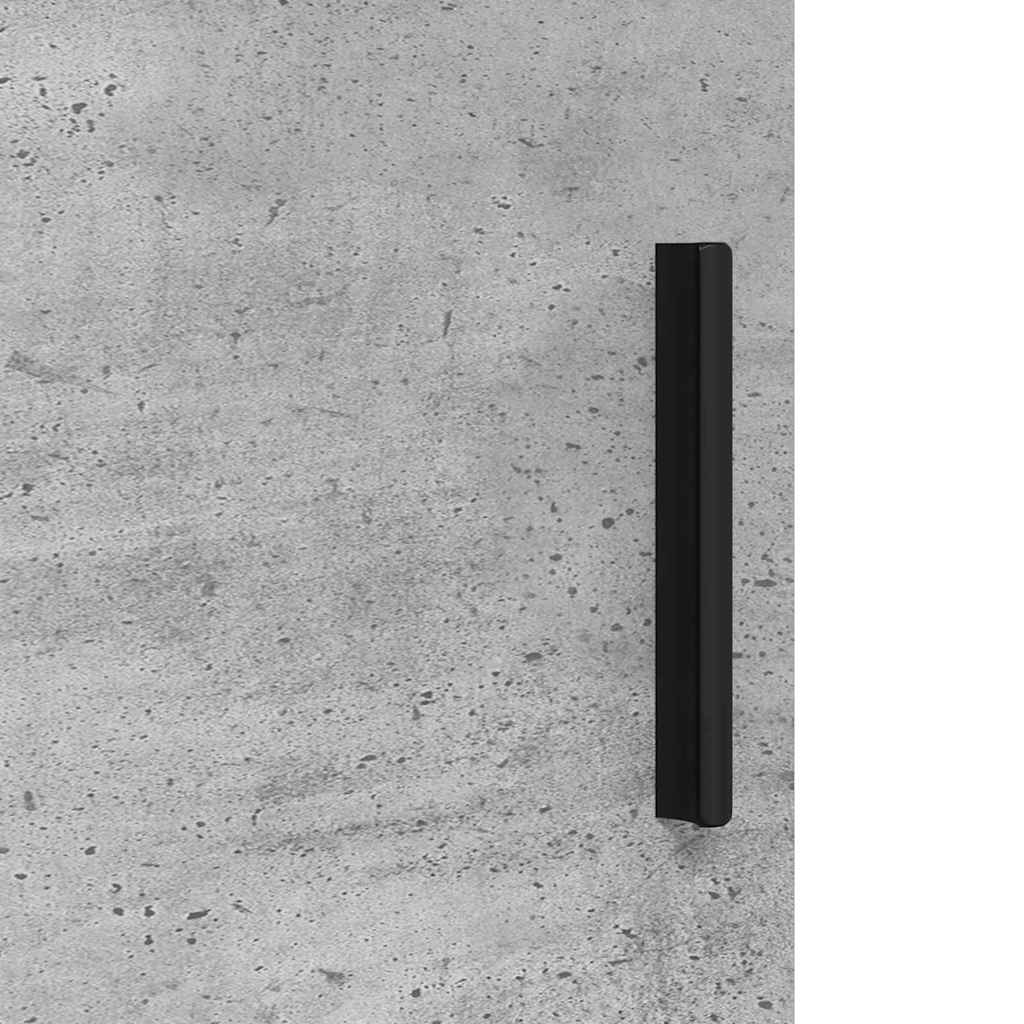 Baderomsinnredningssett med dør 3 pcs Betonggrå 61 x 35 x 64 cm