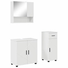 Baderomsinnredningssett 3 pcs Høyglans hvit 61 x 35 x 64 cm