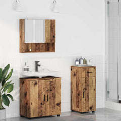 Baderomsinnredningssett 3 pcs Gammelt tre 61 x 35 x 64 cm