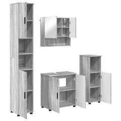 Baderomsinnredningssett 4 pcs Grå sonoma 61 x 35 x 64 cm