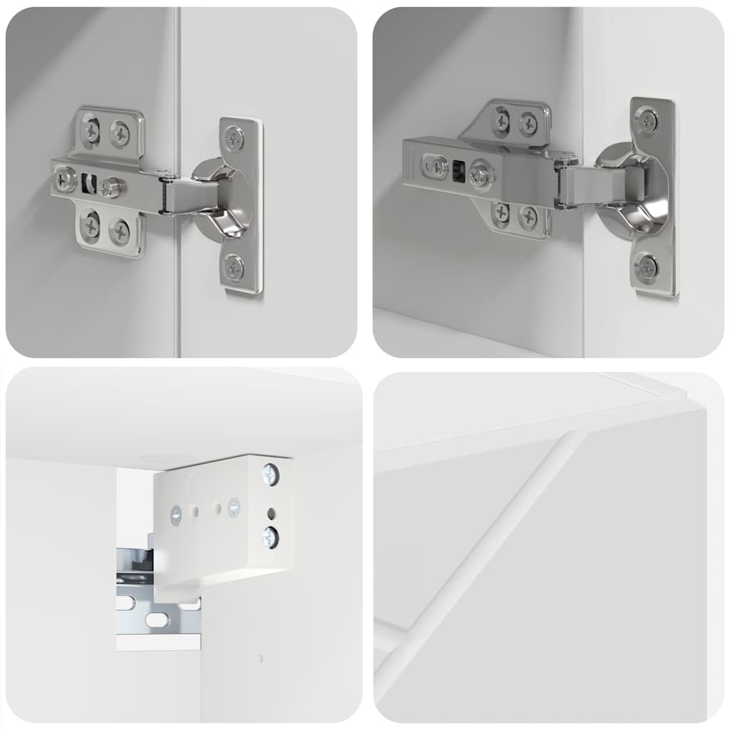 Baderomsinnredningssett med skuff 4 pcs Hvit 61 x 35 x 64 cm