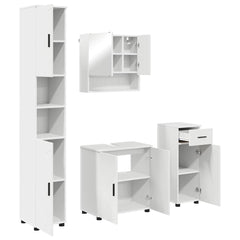 Baderomsinnredningssett med skuff 4 pcs Hvit 61 x 35 x 64 cm