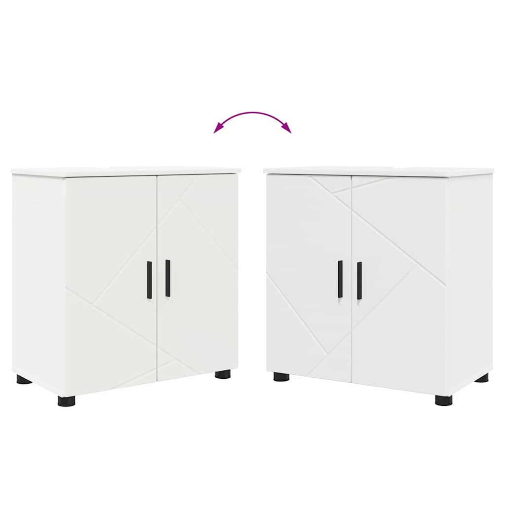 Baderomsinnredningssett med skuff 4 pcs Hvit 61 x 35 x 64 cm