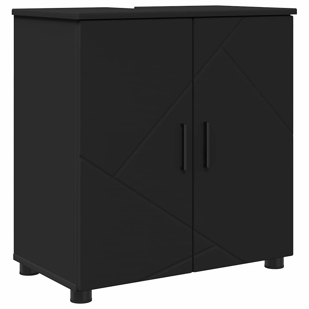 Baderomsinnredningssett med skuff 4 pcs Svart 61 x 35 x 64 cm