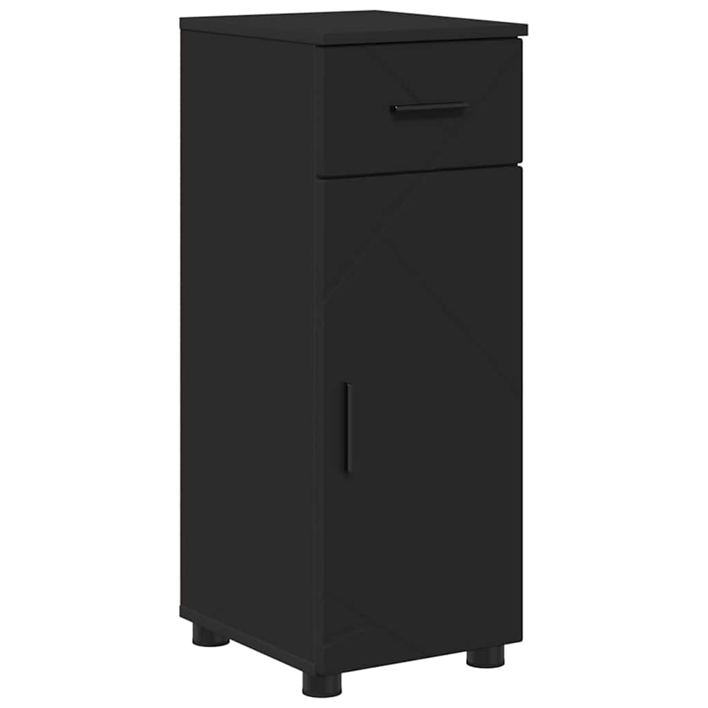 Baderomsinnredningssett med skuff 4 pcs Svart 61 x 35 x 64 cm