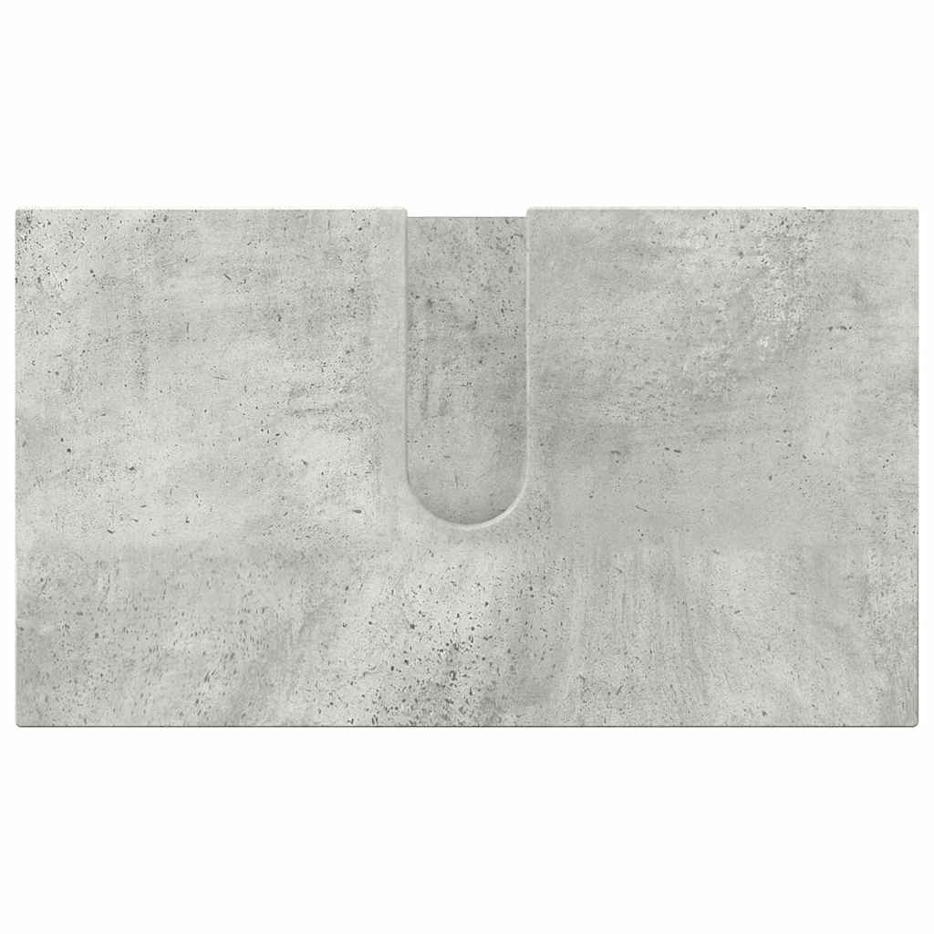 Baderomsinnredningssett med dør 4 pcs Betonggrå 61 x 35 x 64 cm