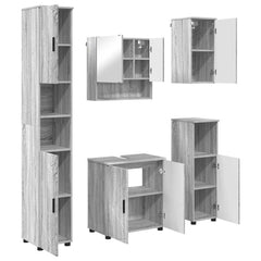 Baderomsinnredningssett 5 pcs Grå sonoma 61 x 35 x 64 cm