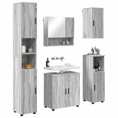 Baderomsinnredningssett 5 pcs Grå sonoma 61 x 35 x 64 cm