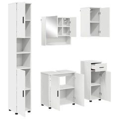 Baderomsinnredningssett med skuff 5 pcs Hvit 61 x 35 x 64 cm