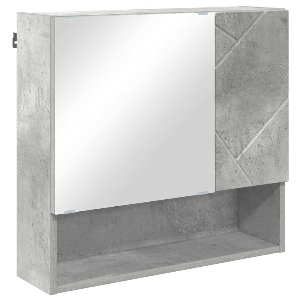 Baderomsinnredningssett med dør 5 pcs Betonggrå 61 x 35 x 64 cm