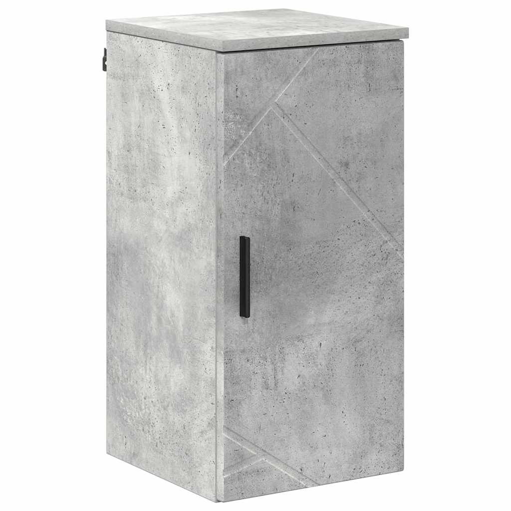 Baderomsinnredningssett med dør 5 pcs Betonggrå 61 x 35 x 64 cm