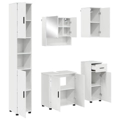 Baderomsinnredningssett 5 pcs Høyglans hvit 61 x 35 x 64 cm