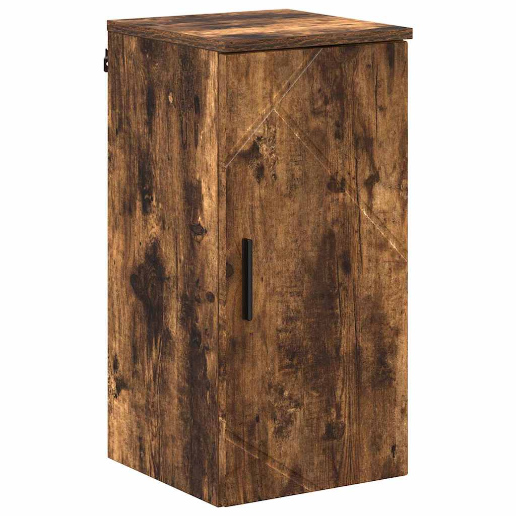 Baderomsinnredningssett med dør 5 pcs Røkt eik 61 x 35 x 64 cm