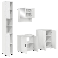 Baderomsinnredningssett 4 pcs Høyglans hvit 61 x 35 x 64 cm
