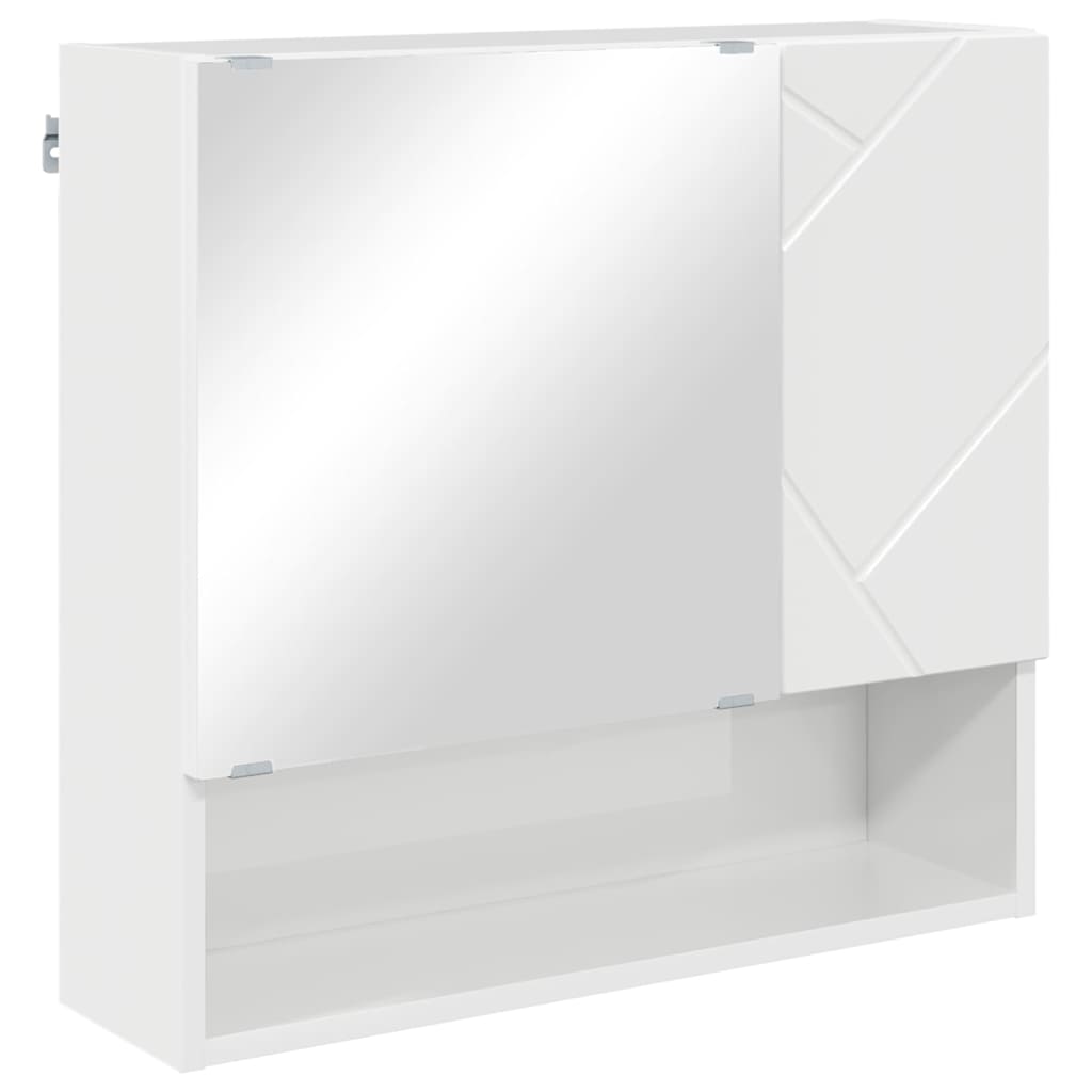 Baderomsinnredningssett 4 pcs Høyglans hvit 61 x 35 x 64 cm