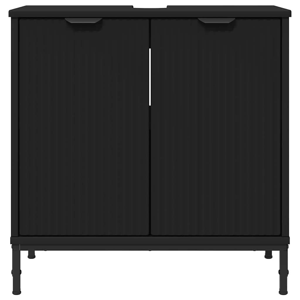 Baderomsvaskeskap Svart 60,5 x 33,5 x 61 cm Konstruert tre